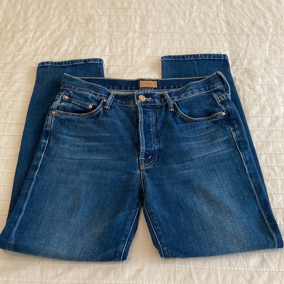 MOTHER jeans The Saint Straight Leg Violets are Blue wash, high rise, Size 26 - Picture 4 of 15